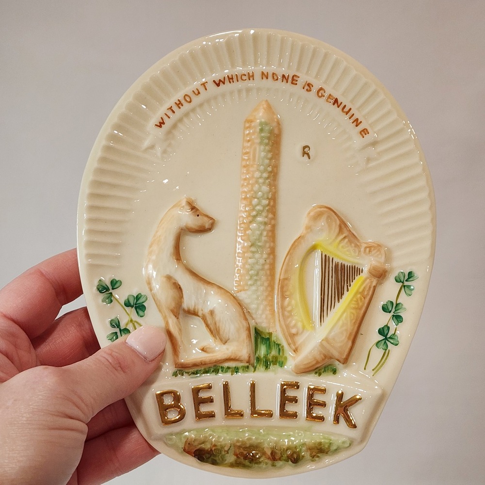 Belleek Collectors Society 1979 Trade Mark Plaque Founder Member Irish Pottery